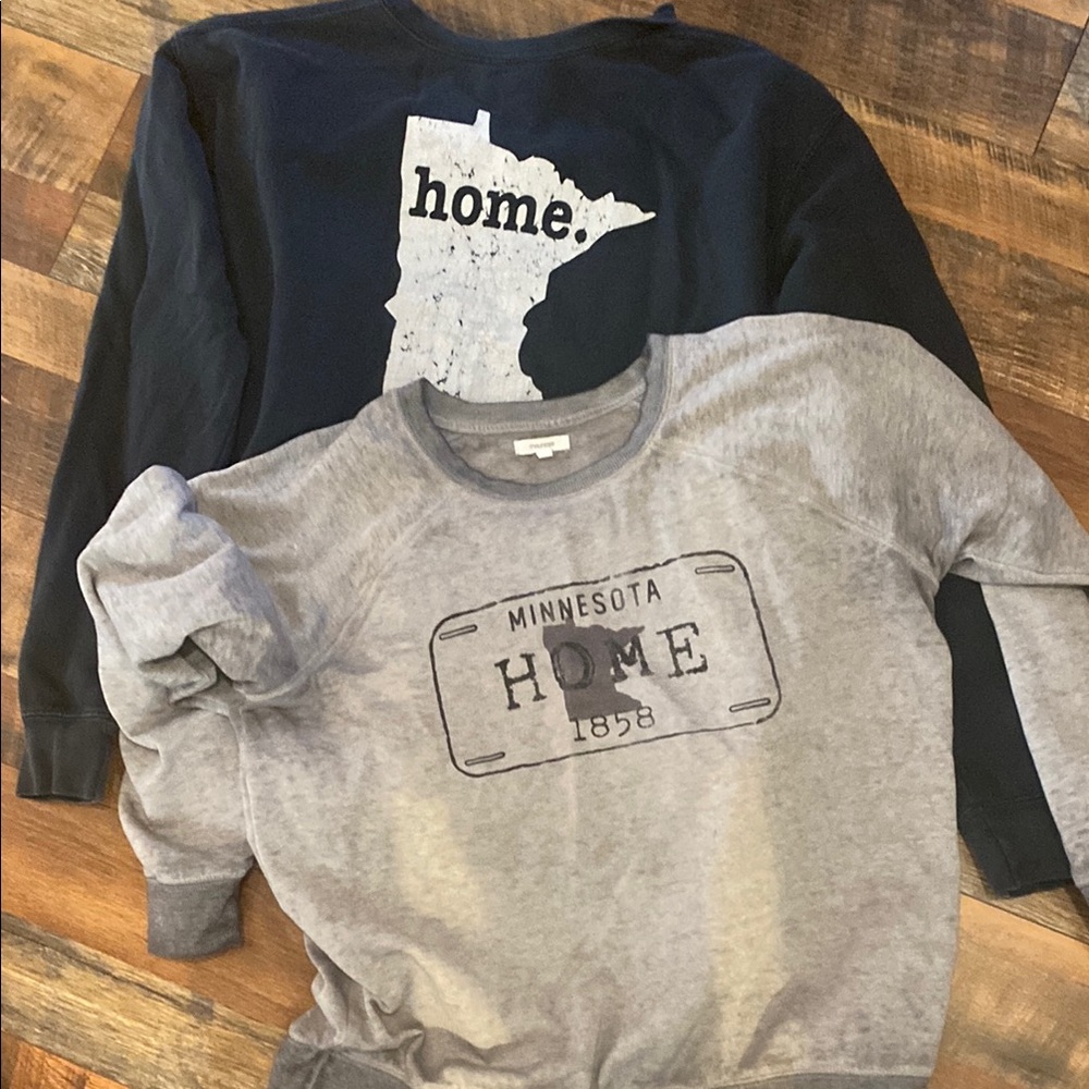 Minnesota Home Sweatshirts - Black and Gray